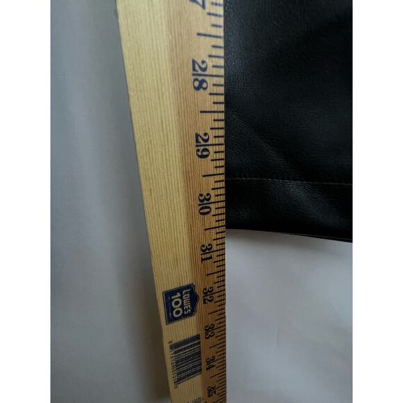 NWT [BLANKNYC] Women's Size 26 Black The Franklin Wide Leg Faux Leather Pants - Picture 6 of 8